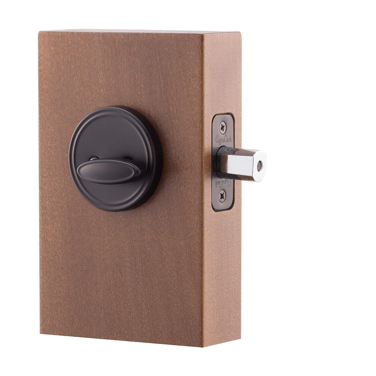 Copper Creek DB2410BC - Cerrojo de seguridad de un solo cilindro, tamaño estándar, negro
