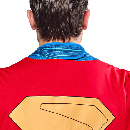 Rubies Superman - Disfraz de lujo para hombre, con fundas y capa, para Halloween y fiestas temáticas, talla L