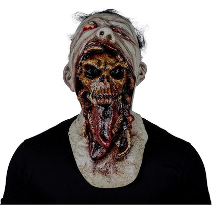 Ghoulish Productions Máscara De Látex Blurp Deceased, Accesorio Látex Cosplay Calavera Malévola, Disfraz Aterrador para Halloween y Fiestas Temáticas, Cosplay Demonio Skull, Diseño Artesanal