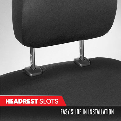 Motor Trend Fundas de Asiento Delanteras de Neumático Gris Carbón para Autos, Camiones y SUV, Paquete de 2, MTSC-6104-CC