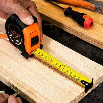 Truper FH-8M, Flexómetro Gripper, contra impacto, 8 m, cinta 25 mm