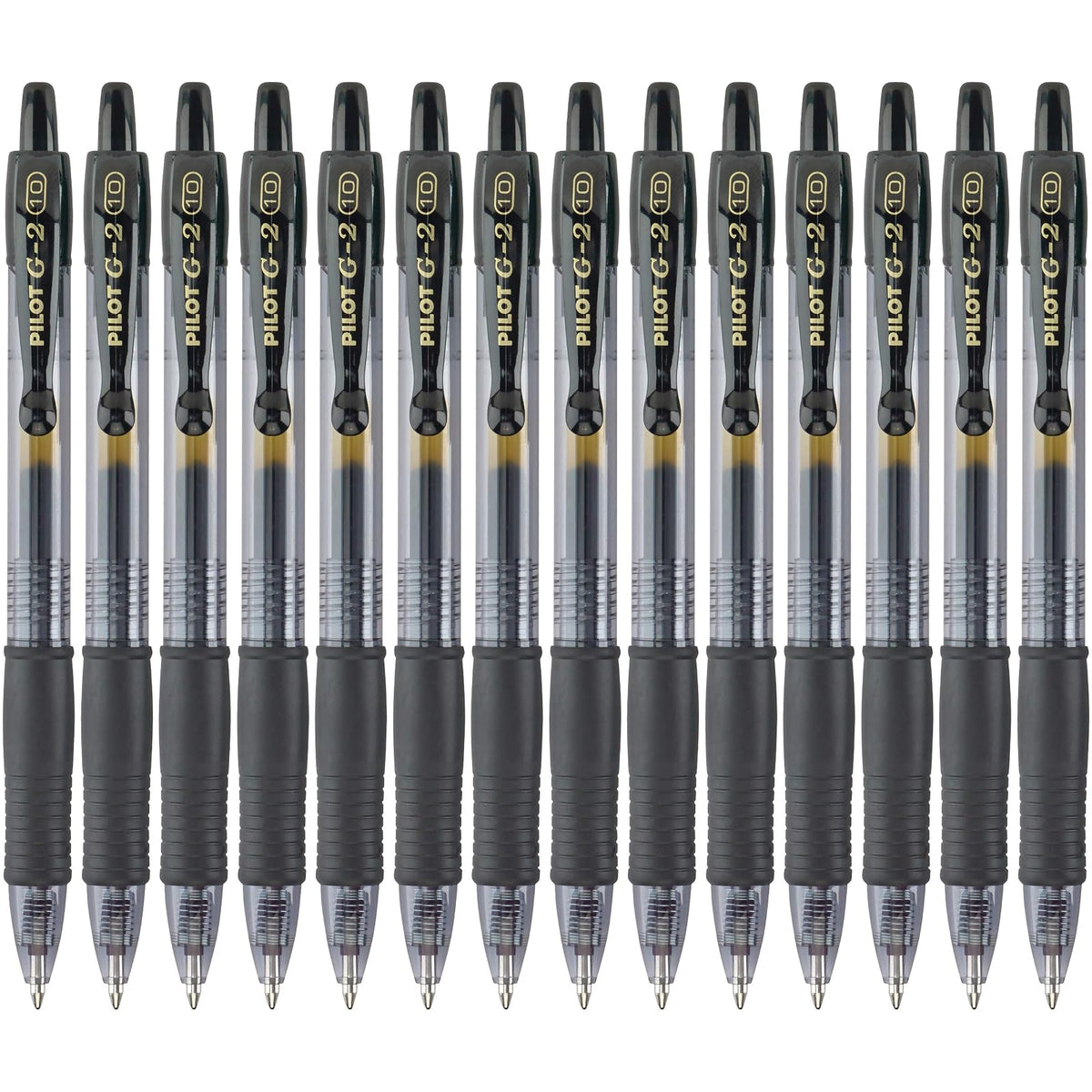 Pilot G2 Premium Bolígrafos De Gel 1.0 Mm | Negro, puntas negras, 14, paquete de 1