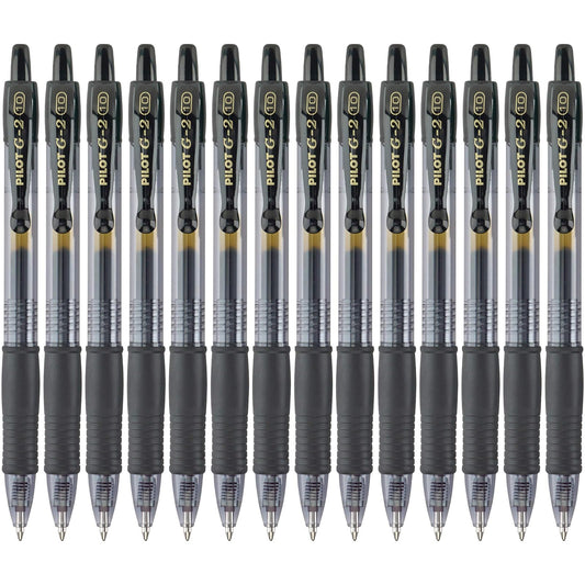 Pilot G2 Premium Bolígrafos De Gel 1.0 Mm | Negro, puntas negras, 14, paquete de 1