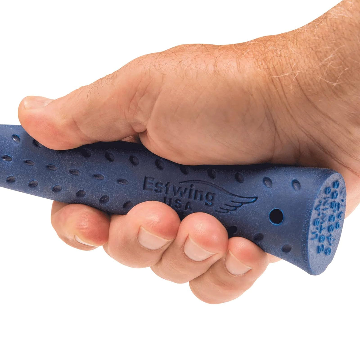 ESTWING - Martillo de bola - Herramienta de trabajo de metal de 8 onzas con construcción de acero forjado y agarre de reducción de golpes, E3-8BP, azul