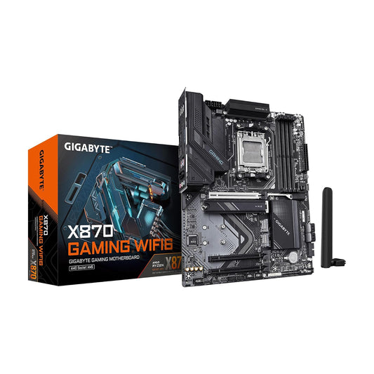 Mother Board GIGABYTE X870 Gaming WIFI6 AM5 LGA 1718, ATX, DDR5, 3X M.2, PCIe 5.0, USB4, WiFi 6, LAN de 2.5GbE, pestillo EZ
