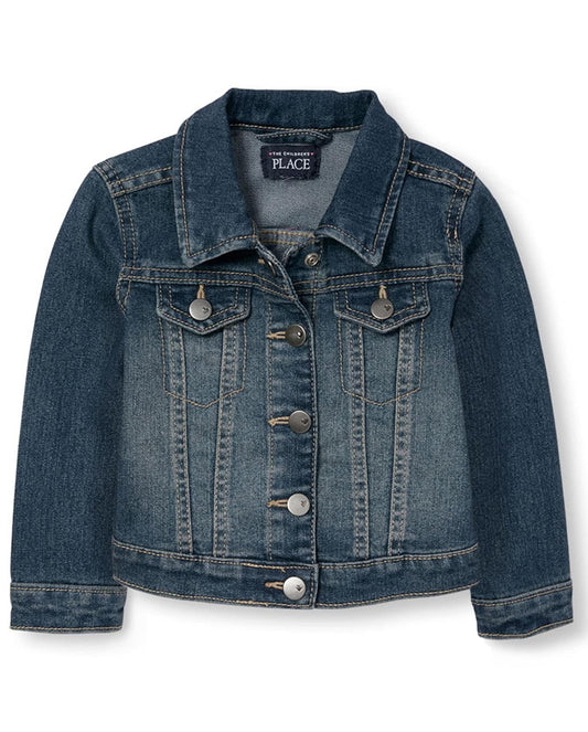 The Children's Place - Chamarra,2055038, Niñas , Azurewash, XL (14)