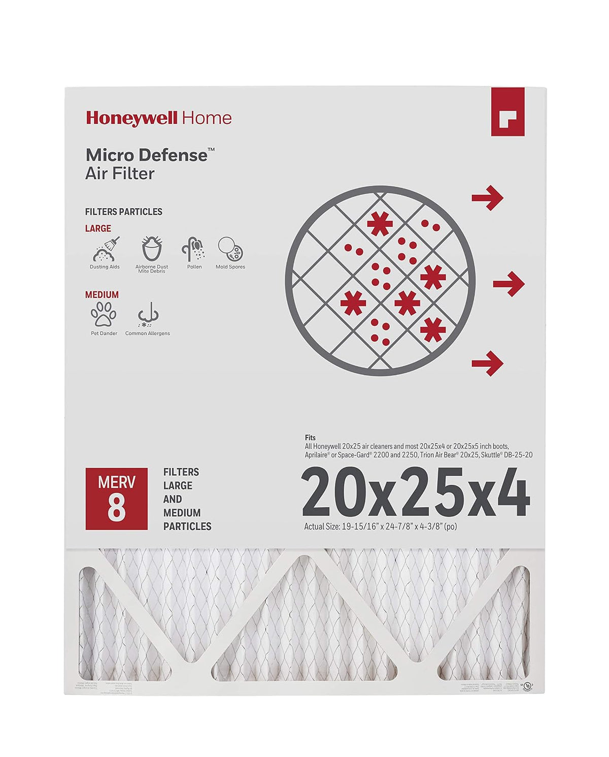 Honeywell Home CF408F2025 Air Filter, Pack of 2