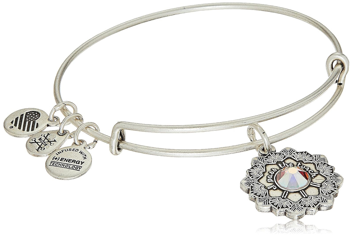 Alex and Ani Pulsera para madre de la novia - Plateado (Rafaelian Silver) - Expandable