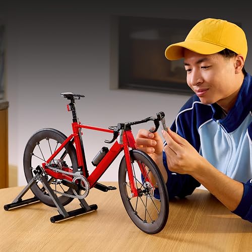 LEGO Icons Bicicleta de Ruta Adultos 11380 | 1015 piezas, características funcionales, dirección suave, pedales y cadena, soporte incluido