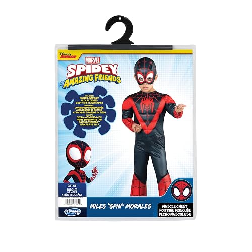 Disfraz de Jazwares Costume Play Marvel Miles Morales - Auténtico disfraz de Spidey y sus increíbles amigos para niños