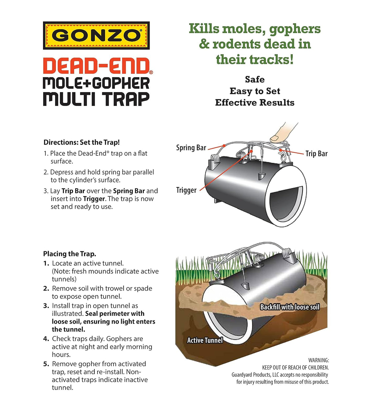 Gonzo 5001 - Trampa para Topo y Gopher