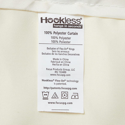 Hookless Juego de Cortinas de Ducha 3 en 1 de Tela con Forro y Ventana de PEVA, 71 x 74 Pulgadas, Beige