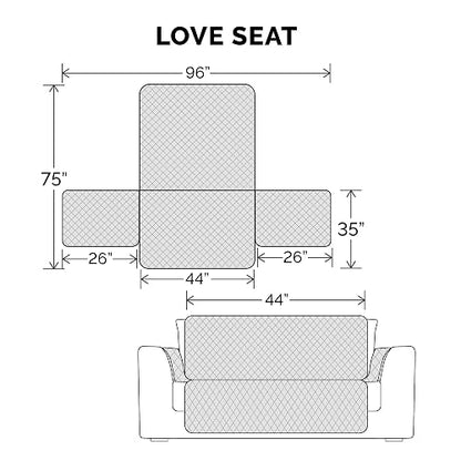 Furhaven Protector de Muebles Reversible Contra Agua para Mascotas, expreso (Espresso/Clay), Sillón de Dos Plazas