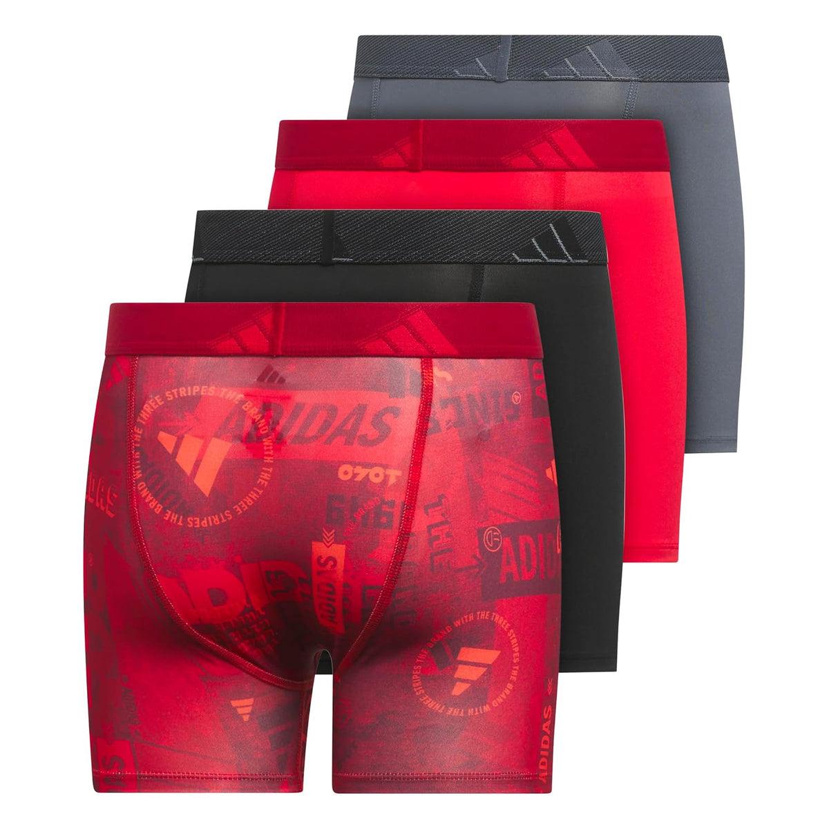Adidas Youth Microfiber Graphic 4-Pack Boxer Brief Calzoncillos Tipo Calzones Niños