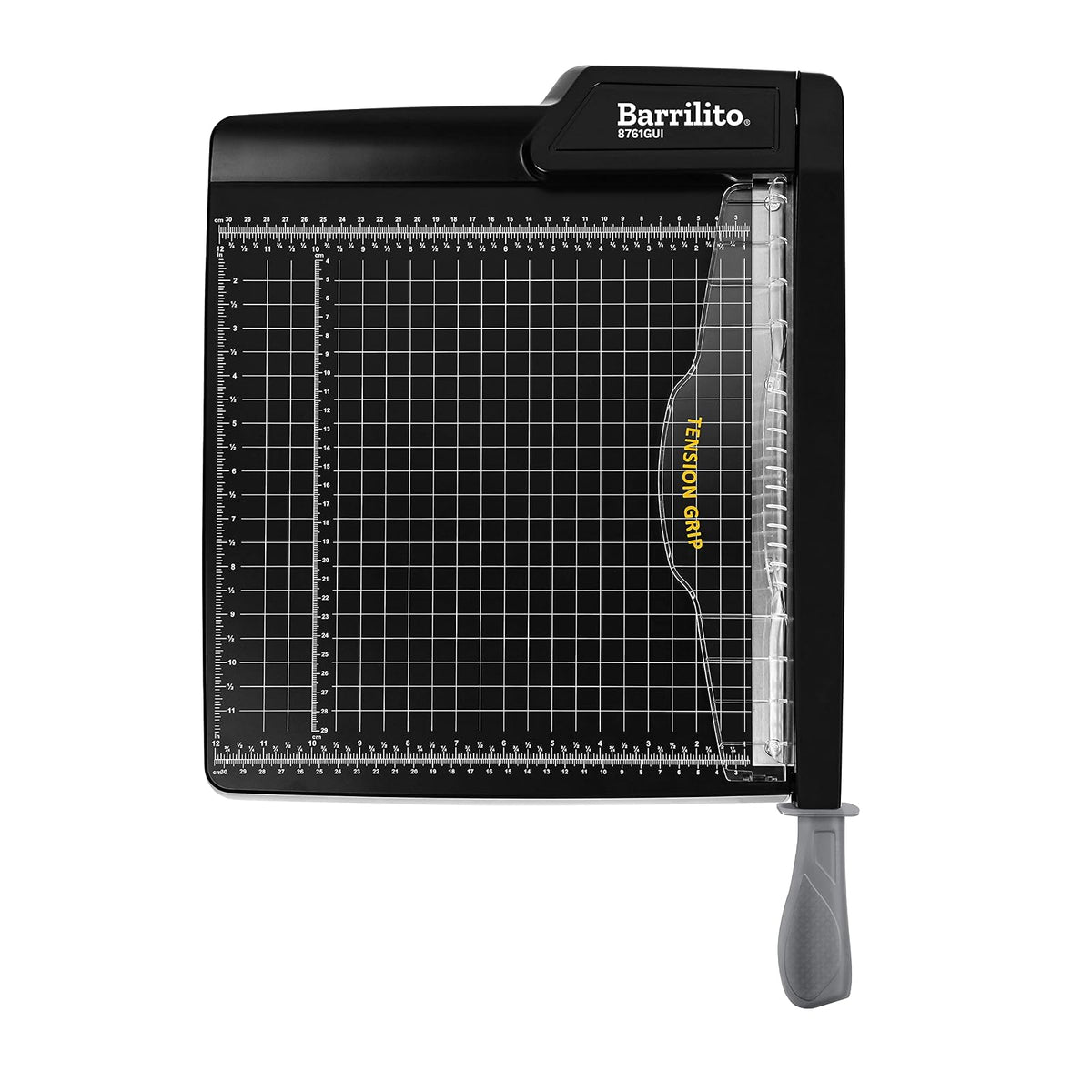 Barrilito Guillotina para Papel de 12" (30.5 cm) con Protector de Seguridad – Cortadora Industrial y de Oficina hasta 12 Hojas. 8761GUI