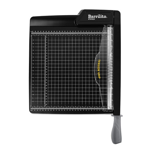 Barrilito Guillotina para Papel de 12" (30.5 cm) con Protector de Seguridad – Cortadora Industrial y de Oficina hasta 12 Hojas. 8761GUI