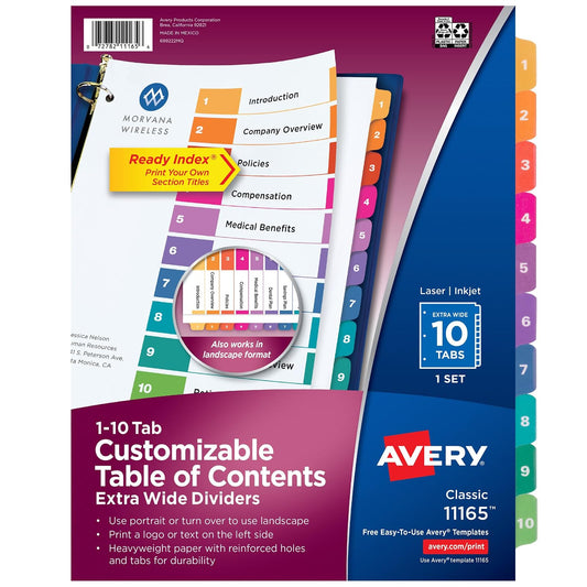 Avery 11165 divider - Divisor (241.3, 279.4, Multi)