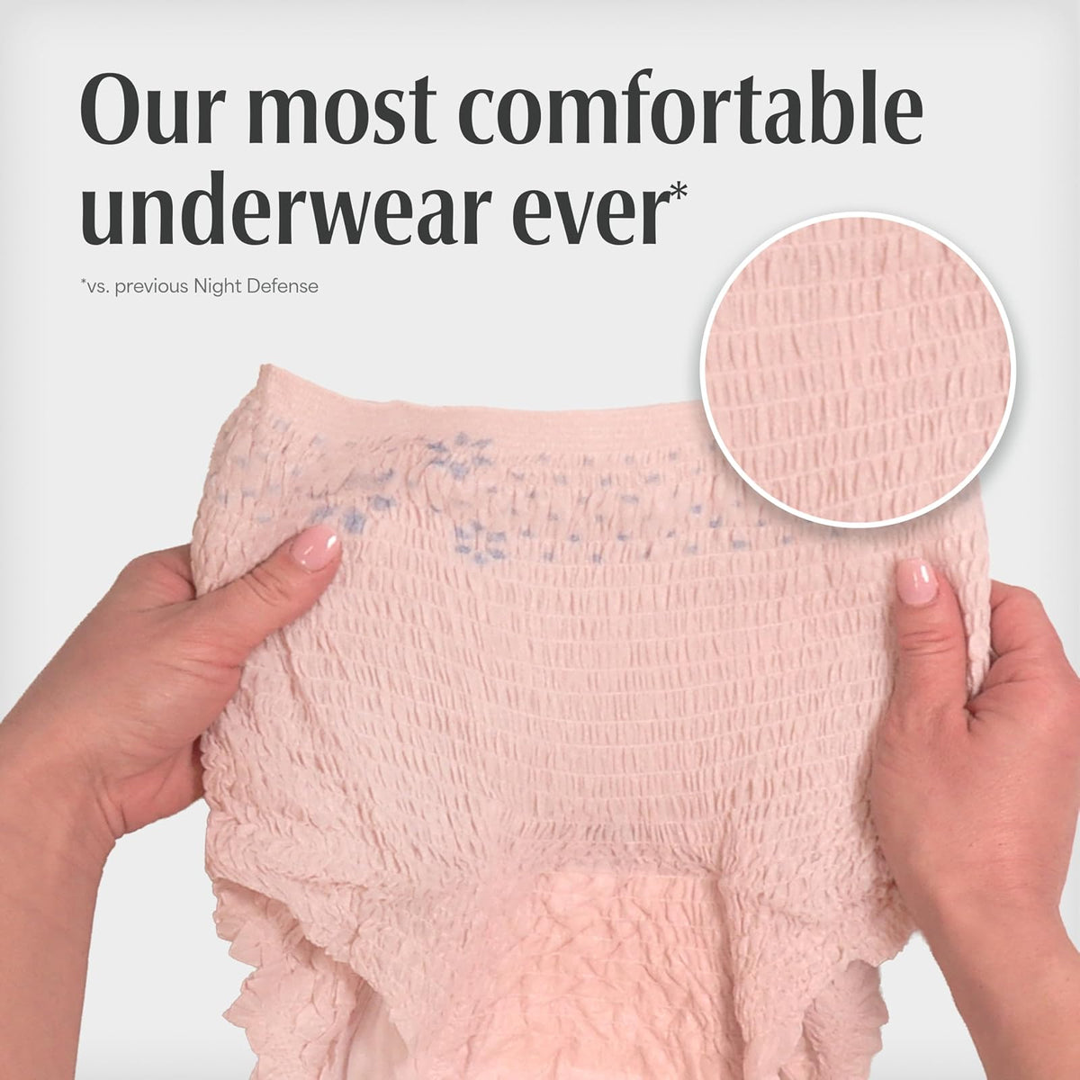 Depend Night Defense - Ropa interior de incontinencia para adultos, desechable, durante la noche, extragrande, rubor, 48 unidades, el embalaje puede variar
