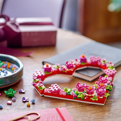 Lego Corazón Decorativo Set de construcción y decoración Infantil, Idea de Regalo para el Día de San Valentín, Accesorio Mural para niñas y niños 40638