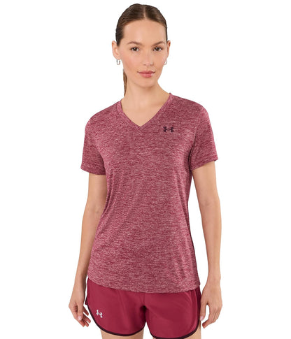 Under Armour Tech Twist Playera Cuello en V Mujer - (622) Claret - Ox Blood - XXL