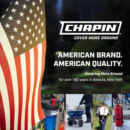Chapin 4697: Boquilla de manguera de jardín industrial de alto flujo, boquilla de agarre estilo bombero clásico con conexión roscada de manguera de jardín, boquilla giratoria ajustable, hasta 250 PSI