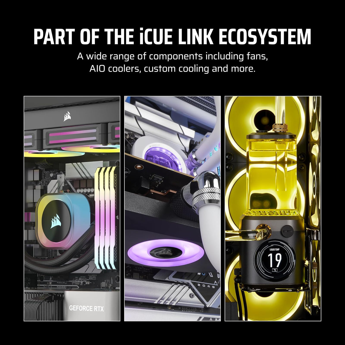Corsair iCUE Link LX140-R RGB 140mm Ventilador Inverso PWM – Ventilador Único – Bajo Nivel de Ruido, Cojinete de Cúpula Magnética, Lazos de Luz Duales, Tornillos QuikTurn™, Cero RPM – Blanco
