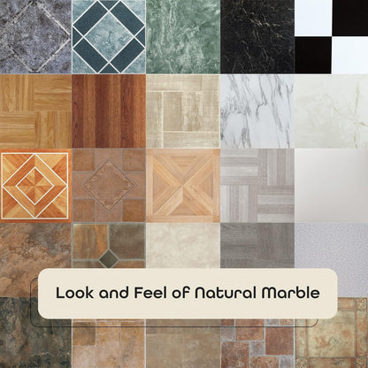 Tivoli - Azulejos de vinilo autoadhesivos, 45 azulejos, 12 x 12 pulgadas, mosaico, despegar y pegar, suelos de bricolaje para cocina, comedor, dormitorios, sótanos y baños de Achim Home Decor