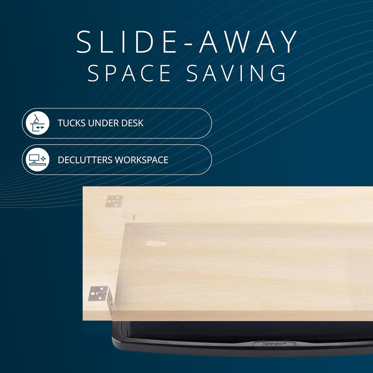 Kensington K60004US Cajón para Teclado cómodo para Debajo del computadora con Sistema SmartFit