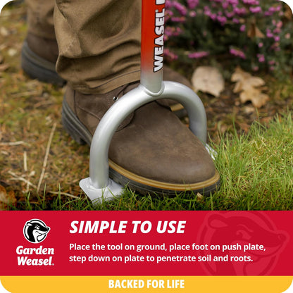 Garden Weasel Bordeador Edger-Chopper 91714 Rojo Acero al Carbono