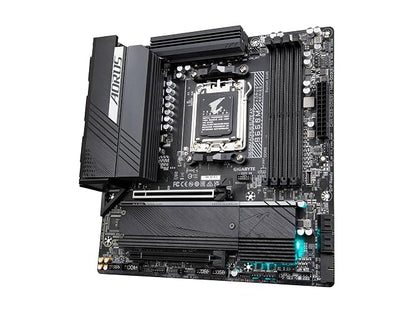 GIGABYTE B650M AORUS Elite AX (AM5/ LGA 1718/ AMD B650/ Micro-ATX/DDR5/ 2* M.2/ PCIe 5.0/ USB 3.2 Gen2X2 Type-C/Intel 2.5GbE LAN/Q-Flash Plus/EZ-Latch/Placa Base para Juegos)