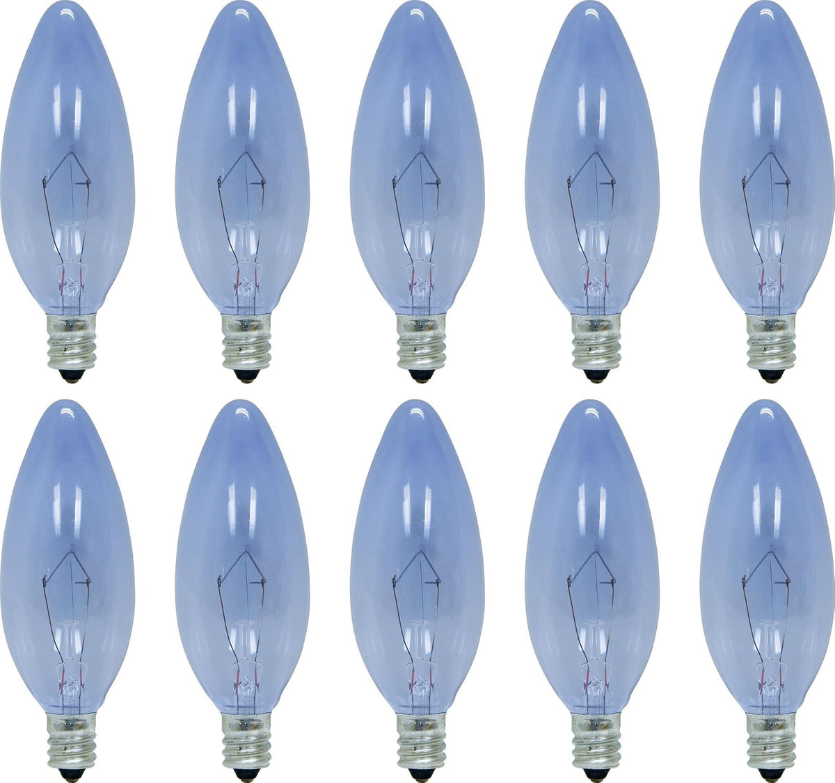 GE Lighting 75035 40-Watt 280-Lumen Blunt Tip Light Bulb with Candelabra Base, 10-Pack