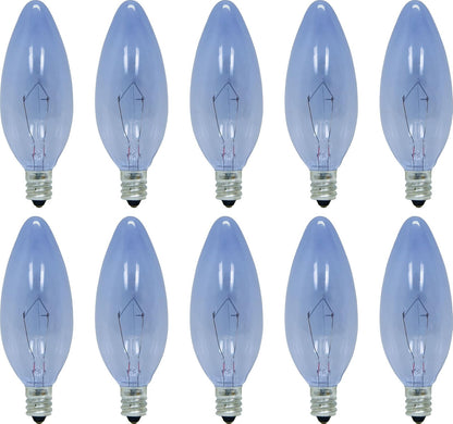 GE Lighting 75035 40-Watt 280-Lumen Blunt Tip Light Bulb with Candelabra Base, 10-Pack
