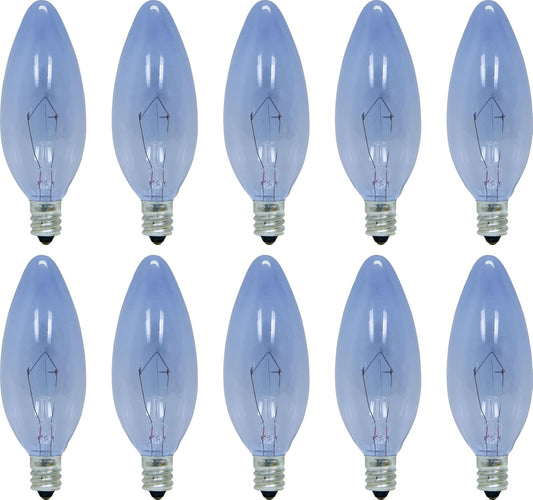 GE Lighting 75035 40-Watt 280-Lumen Blunt Tip Light Bulb with Candelabra Base, 10-Pack