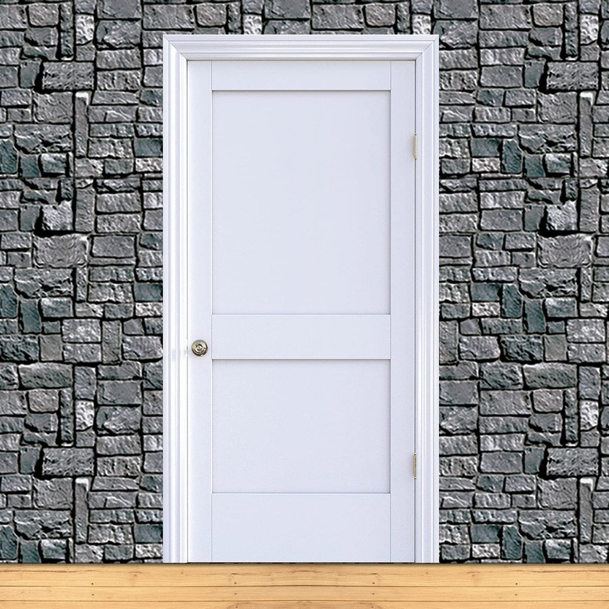 Beistle Telón de Fondo de Pared de Piedra, Paquete de 3 – Extragrande 4' x 30' Decoraciones de Pared Medieval de Plástico para Fiestas de Halloween, Eventos Temáticos de Castillo, Casas Embrujadas