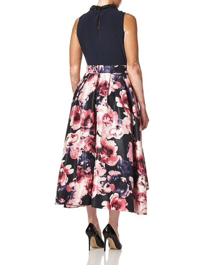 S.L. Fashions Vestido Largo Floral para Mujer, Talla Grande