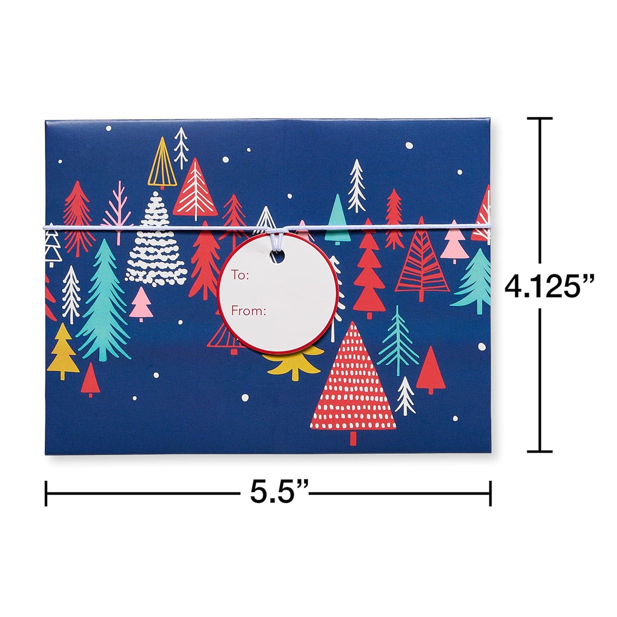 American Greetings - Tarjeteros de regalo de Navidad, copos de nieve, acebo y árboles de Navidad (12 unidades)