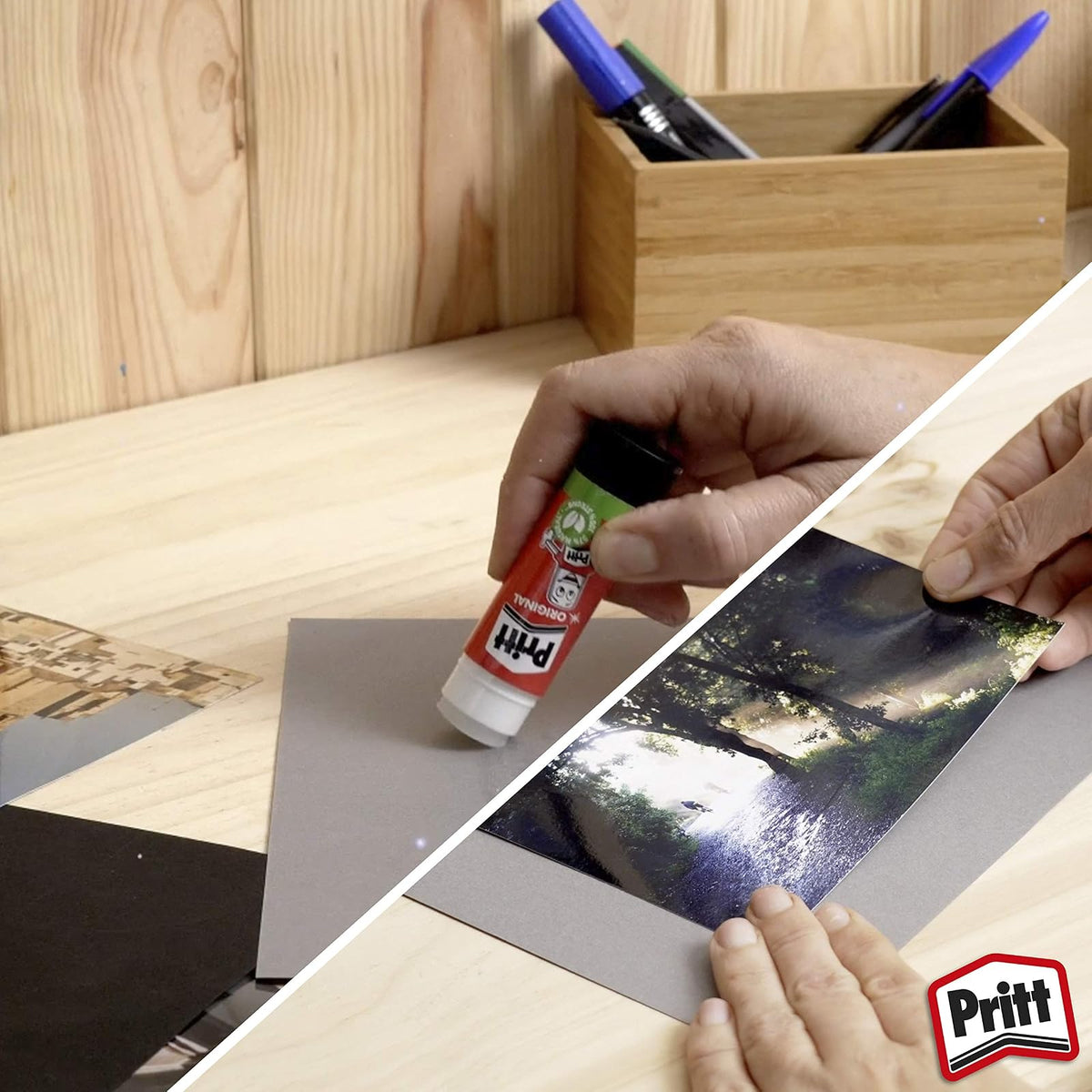 Pritt Lápiz adhesivo, es un pegamento seguro para niños, ideal para útiles escolares y manualidades, adhesivo resistente para oficina y papelería, pegamento Pritt, 5x42g