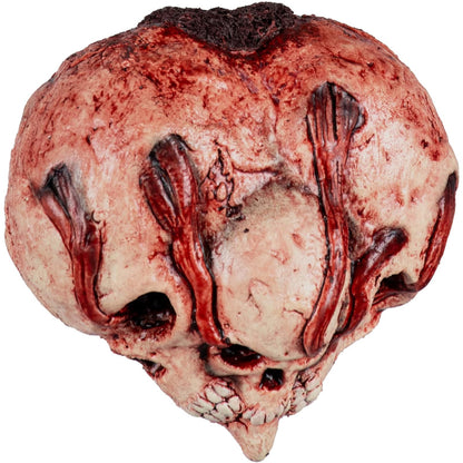 Ghoulish Productions Decorativo De Látex Horror Heart, Adorno Látex Corazón de Calaveras de Terror Adorno para Halloween y Fiestas Temáticas, Decorativos de Halloween Calaveras con Forma de Corazon