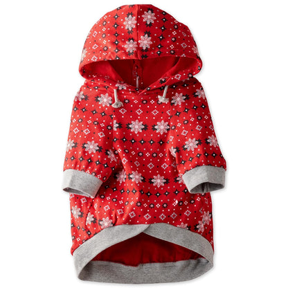 pet passion - Chamarra con Capucha para Perros 100% algodón orgánico para Perros pequeños, medianos y Grandes, Fair Isle, XL