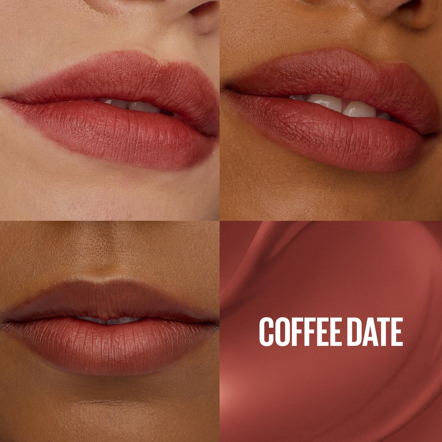 Maybelline Tinta para labios Super Stay Teddy Tint Coffe Date 5ml - Tinta multiusos de larga duración, efecto mate difuminado hasta por 12H, textura suave a los labios, sin transferencias