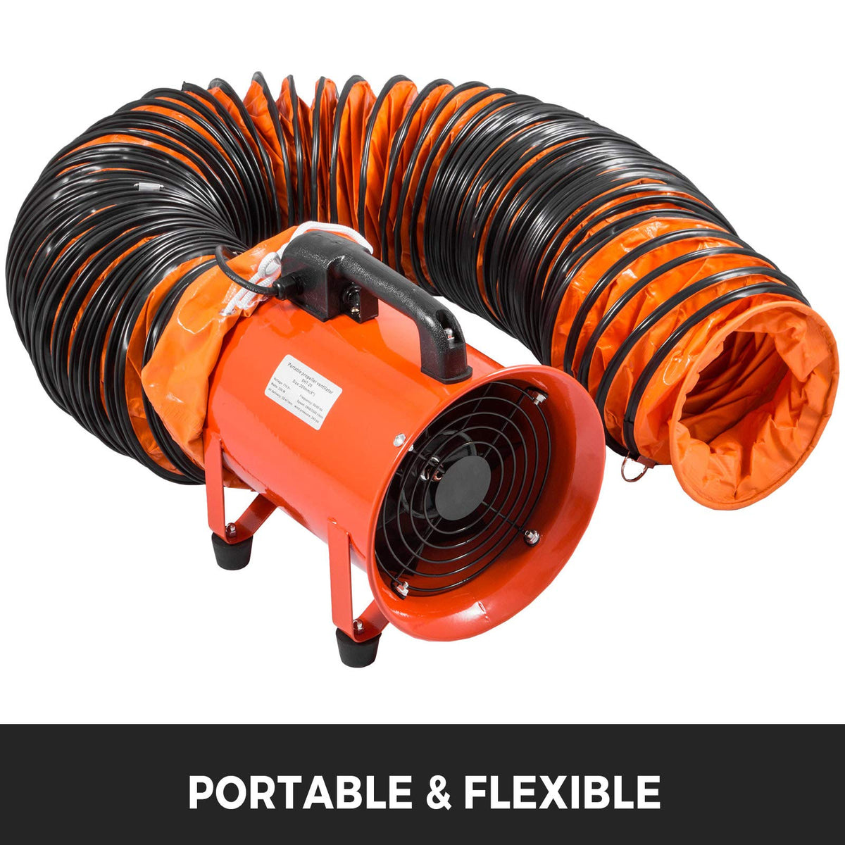 VEVOR Manguera de conducto, manguera flexible de PVC HVAC de 25 pies para ventilador de escape de ventilador de utilidad de 10 pulgadas