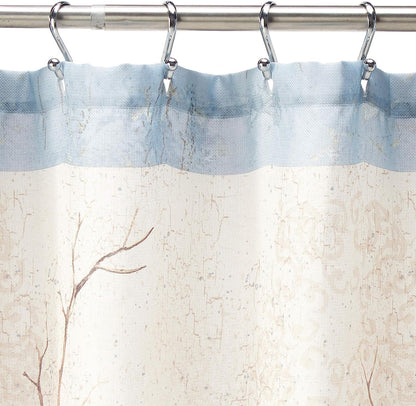 Avanti Linens - Cortina de Ducha de Tela, decoración de baño Inspirada en la Naturaleza (colección Love Nest, 72 Pulgadas)