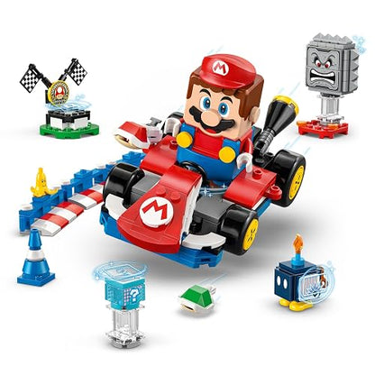 LEGO Super Mario : Mario Kart Mario Interactivo y Kart estándar Juguete, Set de Construcción, Regalo para Niños, Niñas y Cualquier Gamer a Partir de 7 Años 72043