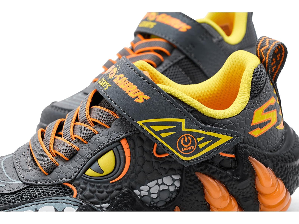 Skechers Skech-o-Saurus Lights 2.0 para niño | Casual, iluminado, luces S, cierre adaptativo, tema de dinosaurio