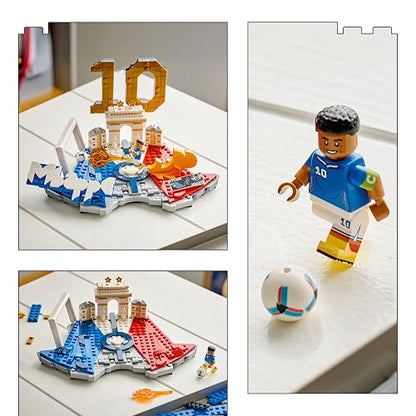 Lego Editions Kylian Mbappé: Fenómenos del Futbol – Set de Construcción – Decoración Inspirada en el Futbol con Placa – Regalo para Niños y Niñas – con Minifigura Lego – 43013