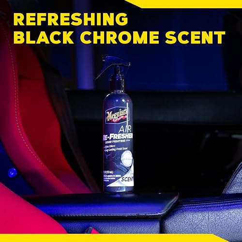 Meguiar's, G250708, Air Re-Fresher, Aerosol Eliminador de Olores, Black Chrome, 8 onzas