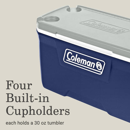 Coleman Classic Series - Enfriador portátil con Aislamiento, Resistente a Fugas para Exteriores, Mantiene el Hielo hasta 5 días, 52/70/120/150 Cuartos de galón