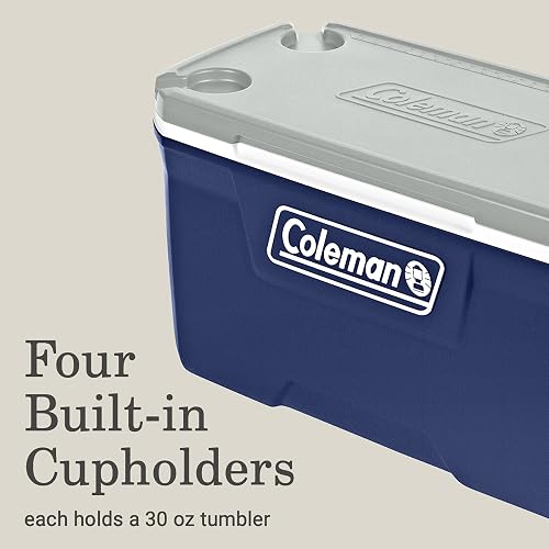 Coleman Hielera 66L 70QT Color Azul Serie 316 Mantiene el Hielo por Días Construcción Duradera de Fácil Agarre 2179159