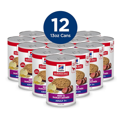 Hill's Science Diet Alimento Húmedo para Perro Adulto Res 12 Pack 370G | Alimento húmedo Hill's para perro, carne de res, vitalidad senior, salud de órganos vitales, energía diaria