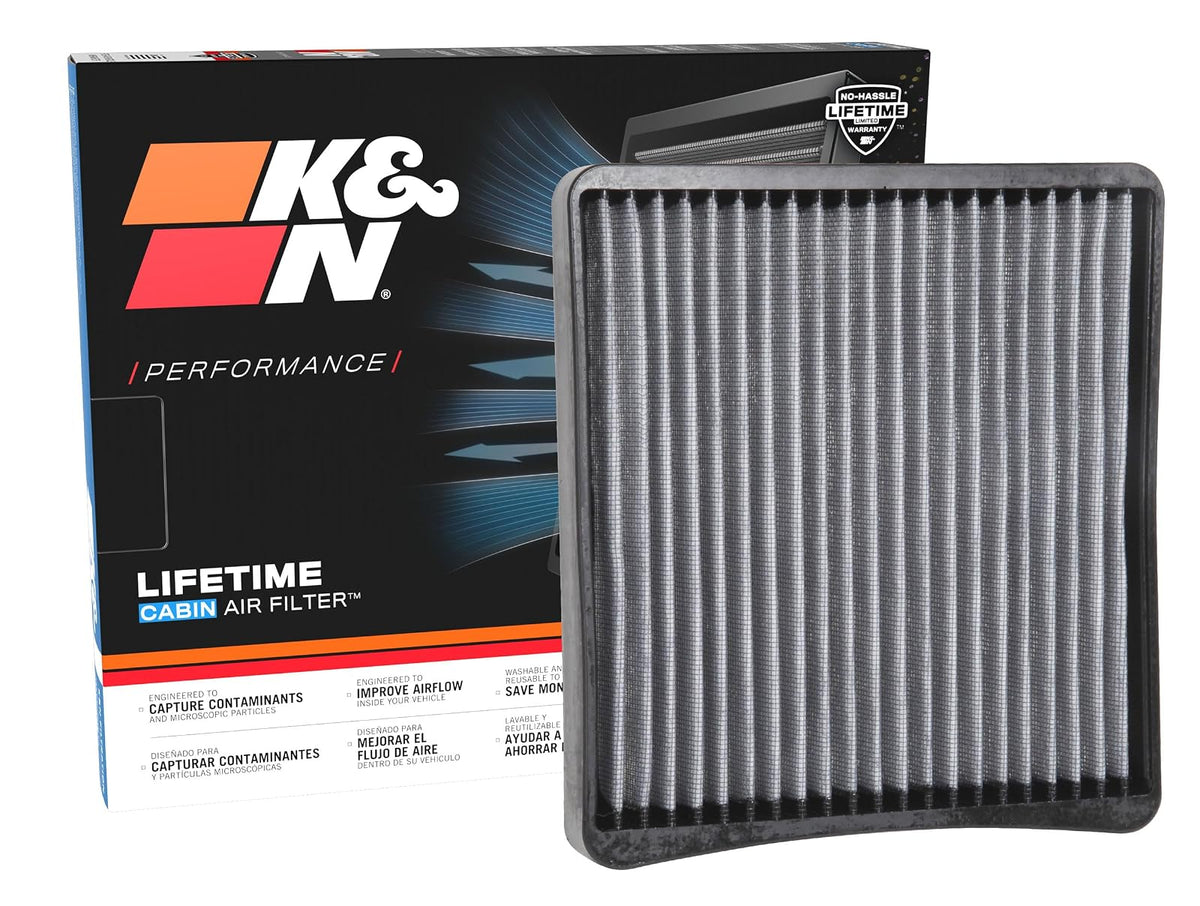 K&N Filtro de Aire de Cabina Premium, Lavable y Reutilizable - VF2065